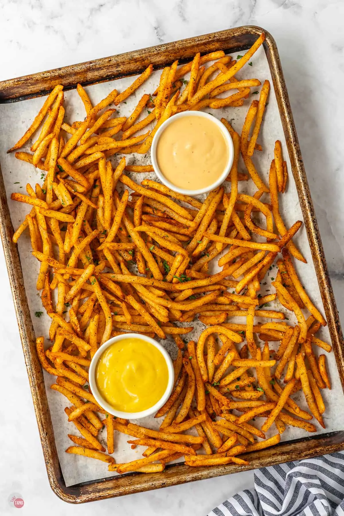 fries on a pan