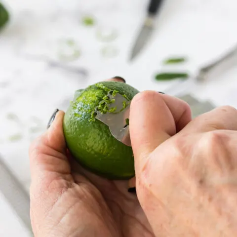 lime being zested