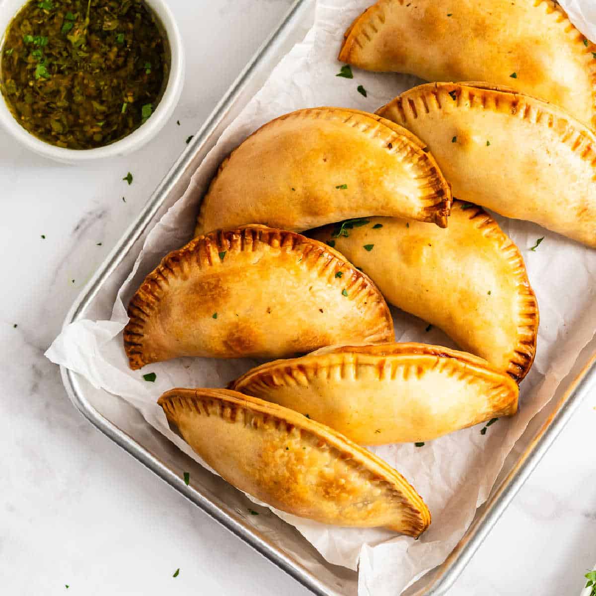 tray of empanadas