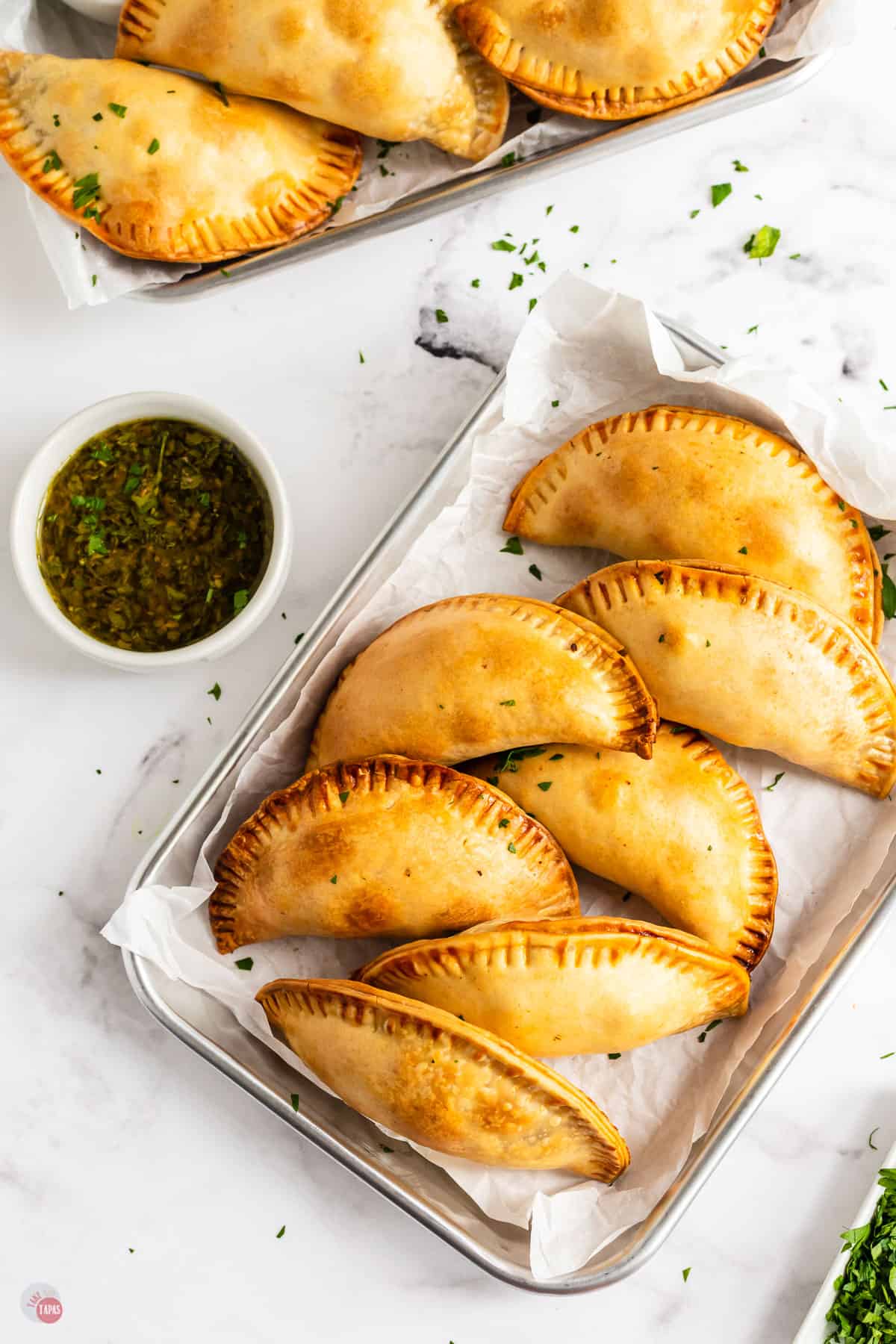 tray of empanadas