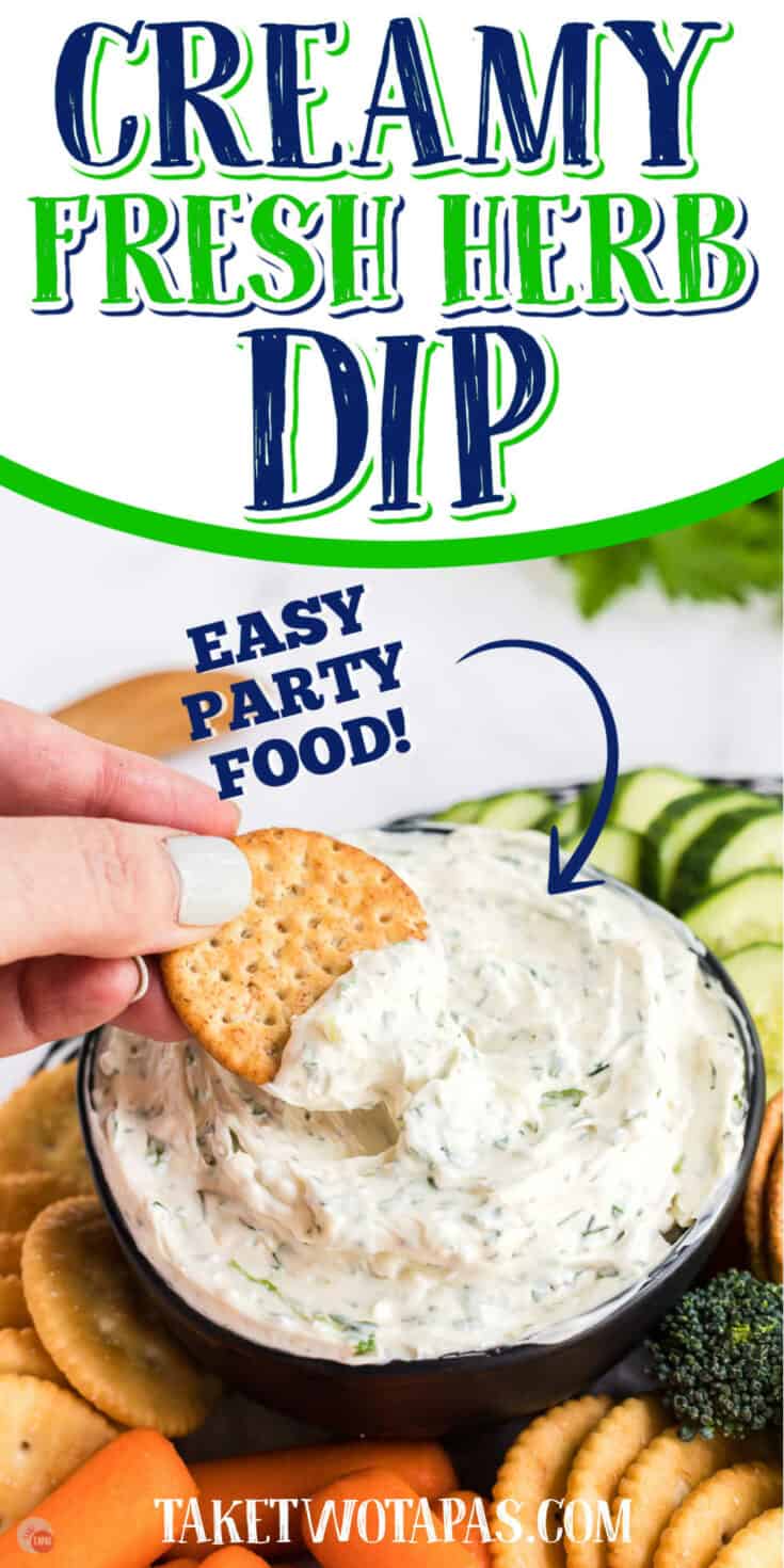 Fresh Herb Cream Cheese Dip (Easy) Take Two Tapas