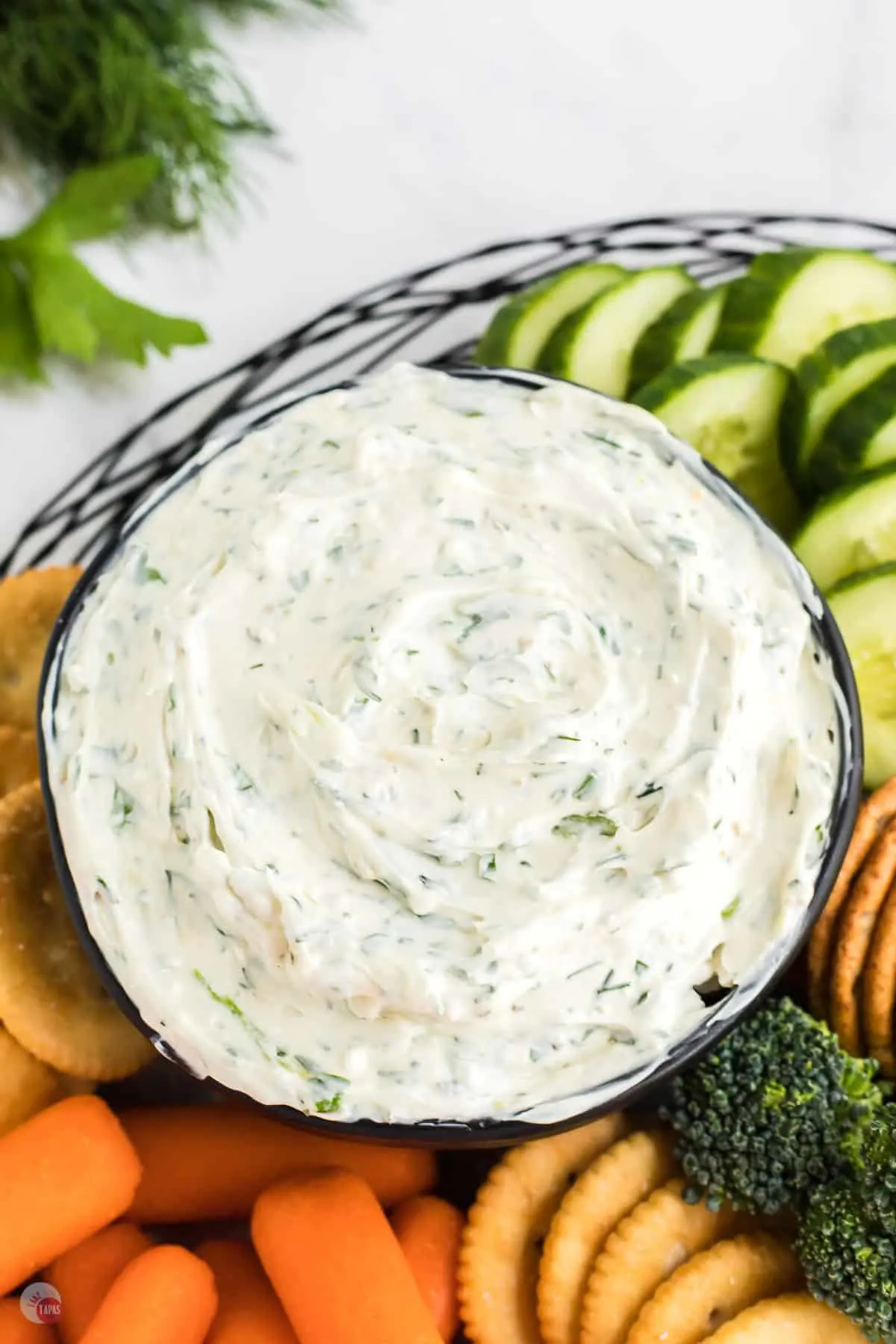 bowl of cream cheese dip