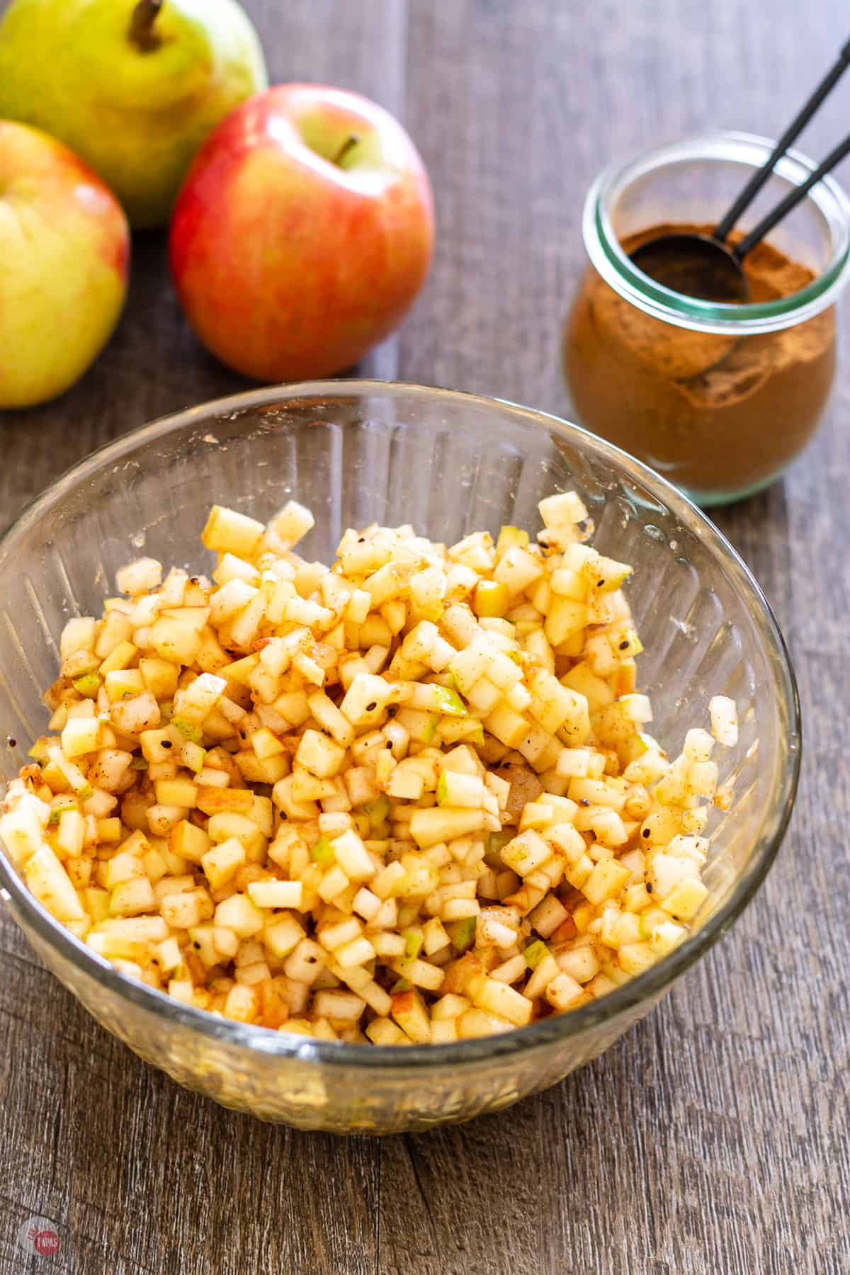 apple salsa in a bowl