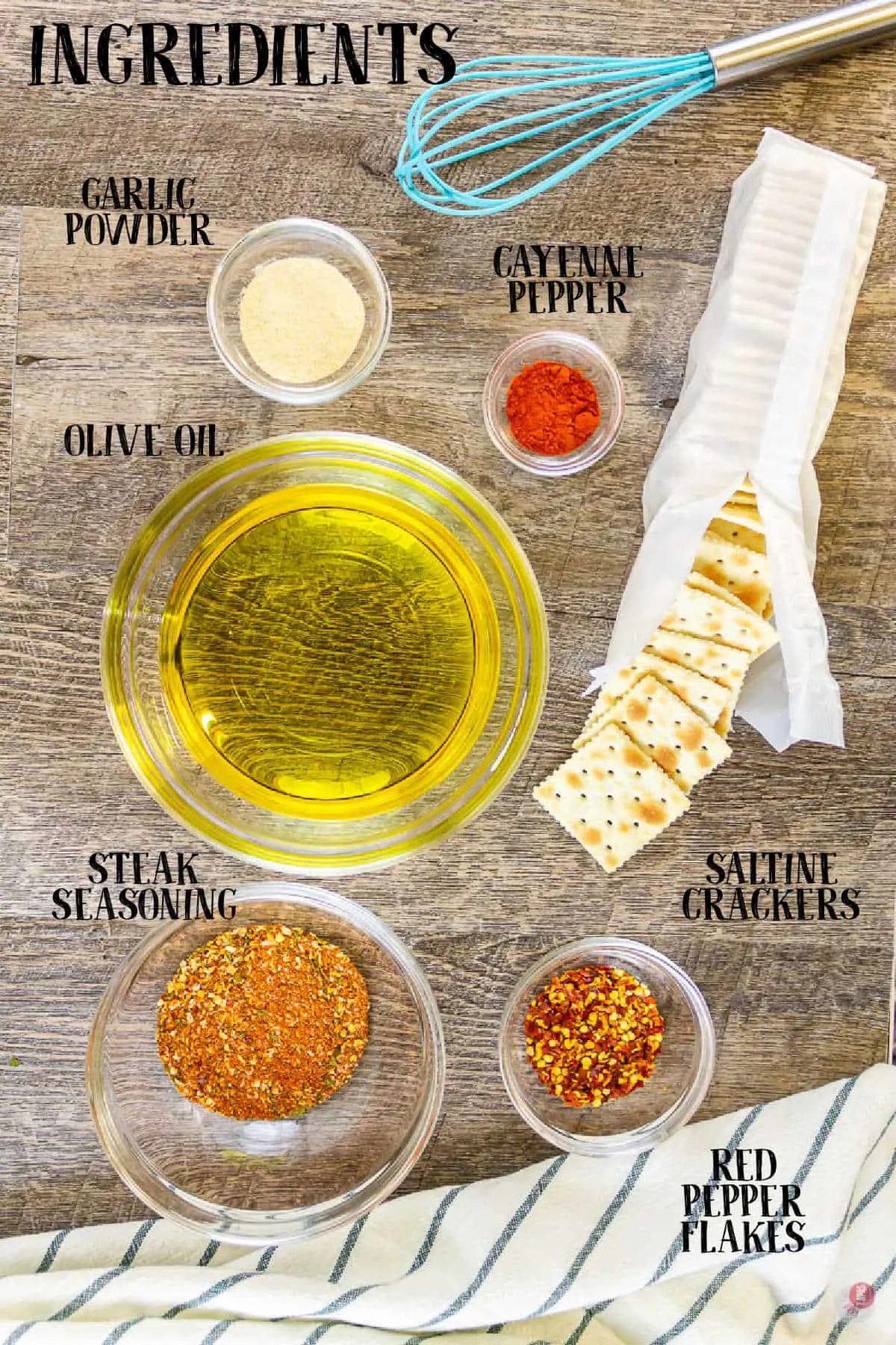 labeled picture of cracker ingredients