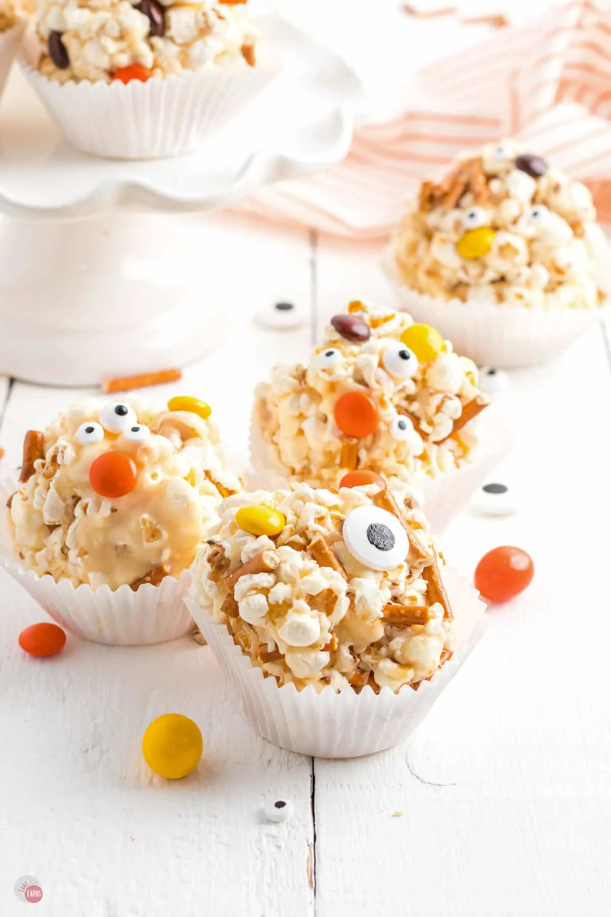 popcorn balls in cupcake liners