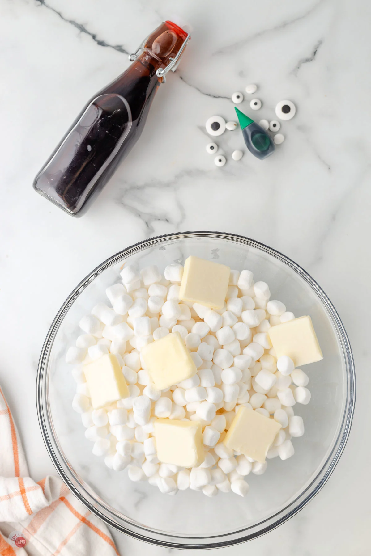 butter and marshmallows in a bowl