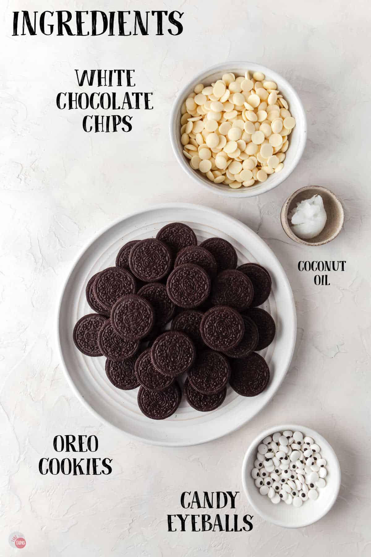 label picture of oreo pop ingredients