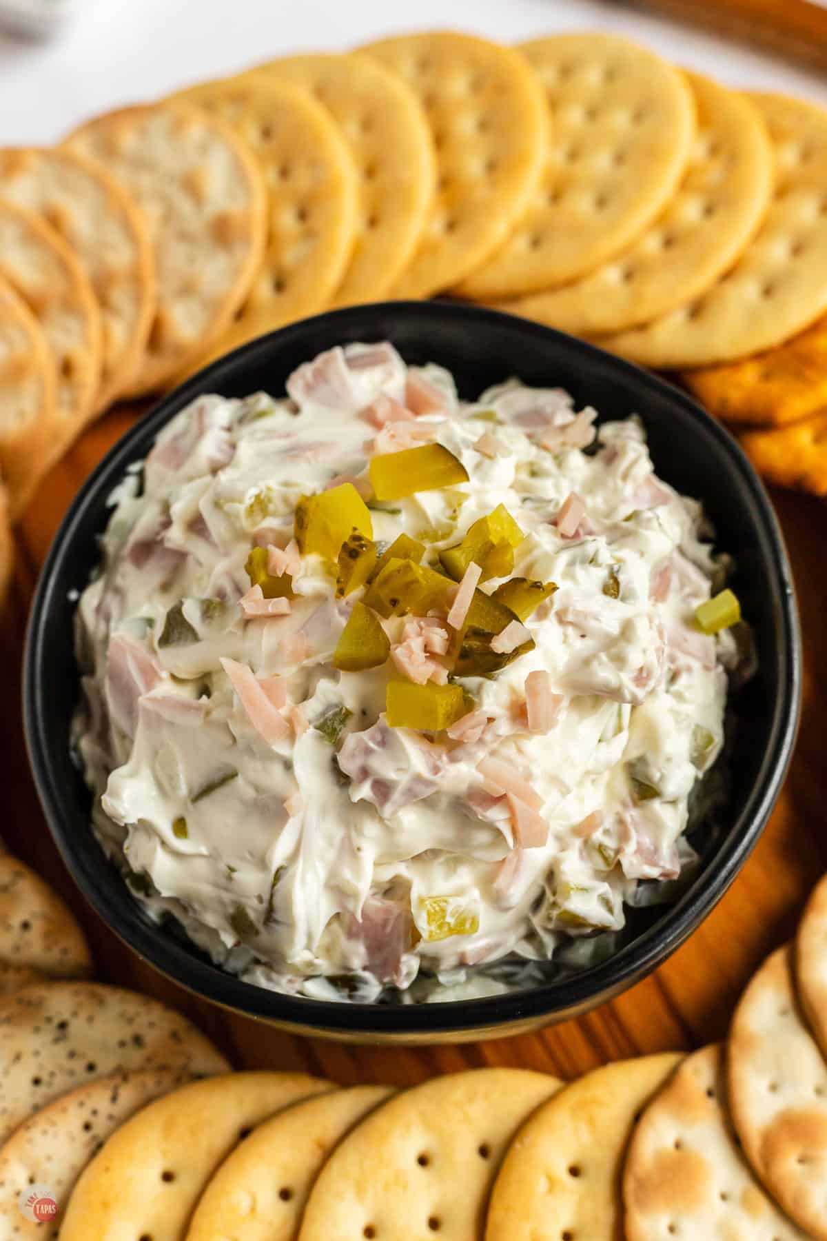 pickle dip with crackers