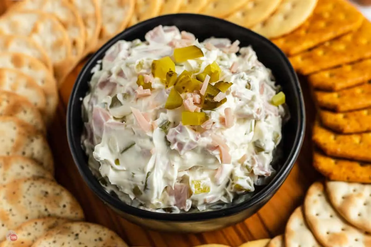 bowl of pickle dip