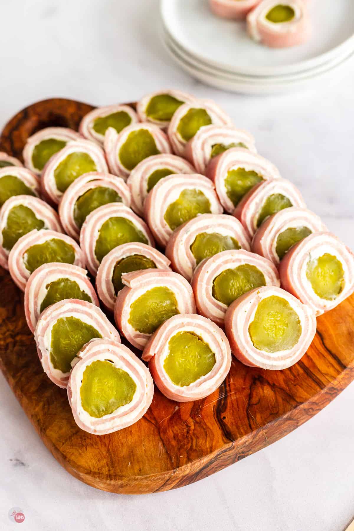 platter of pickle roll ups