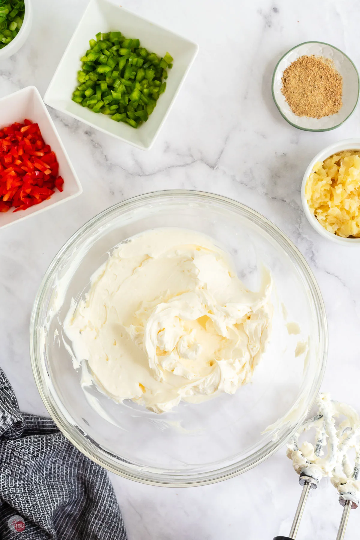 cream cheese in a bowl