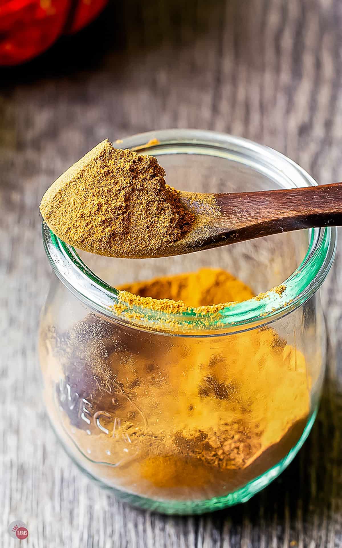 jar of pumpkin pie spices