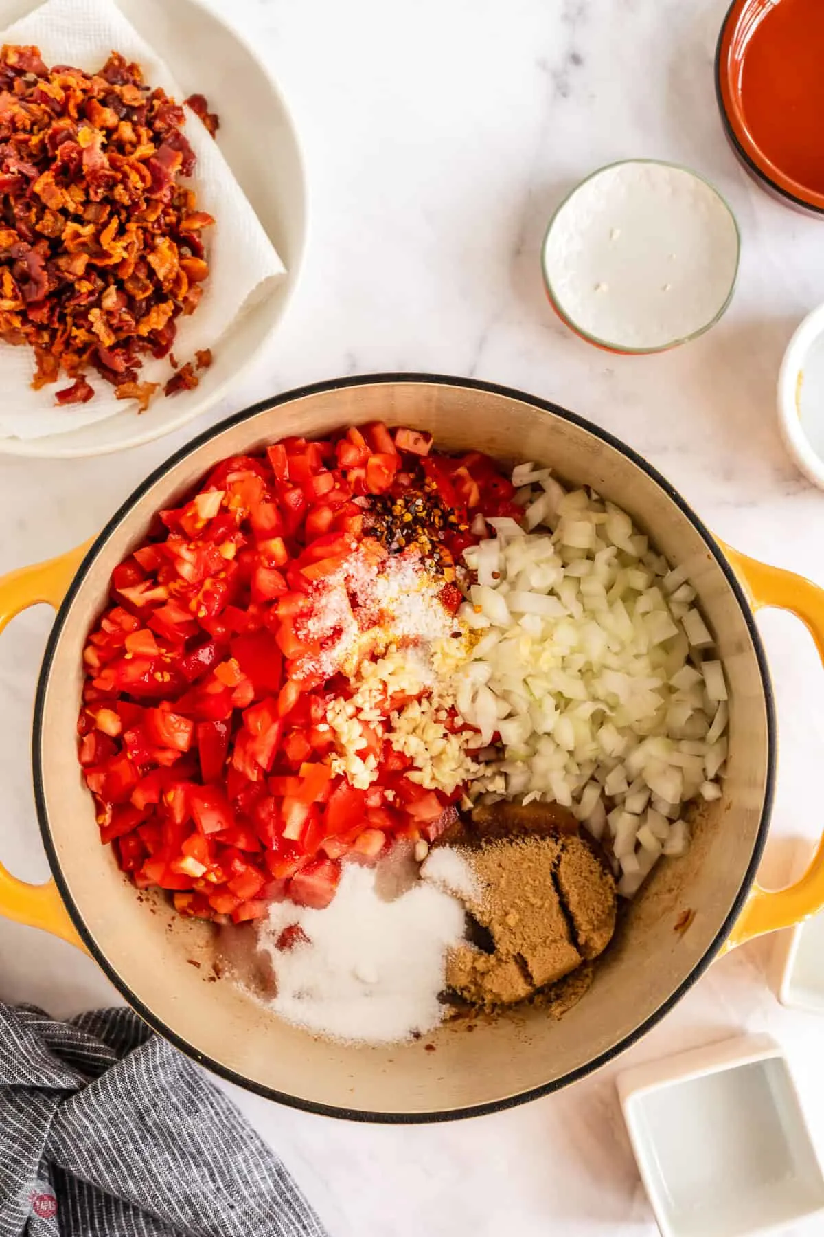 jam ingredients in a pot