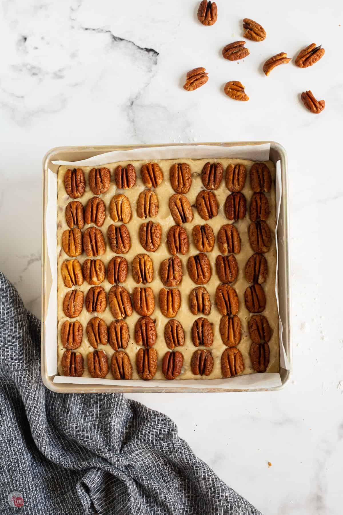 butter pecan fudge in a pan