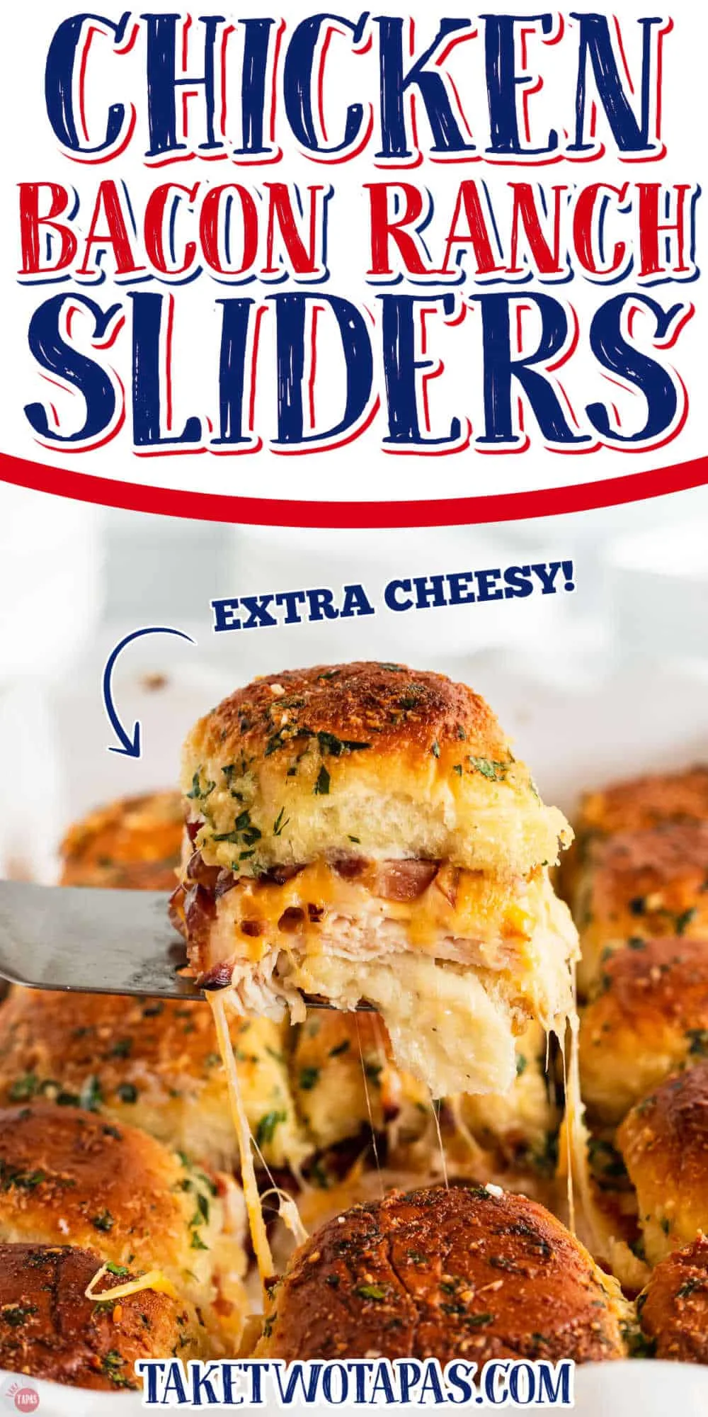 sliders with text "chicken bacon ranch sliders"
