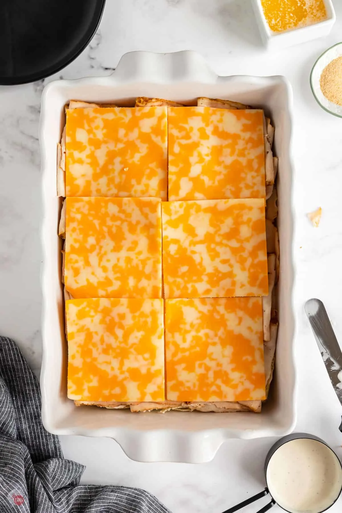 cheese slices on buns
