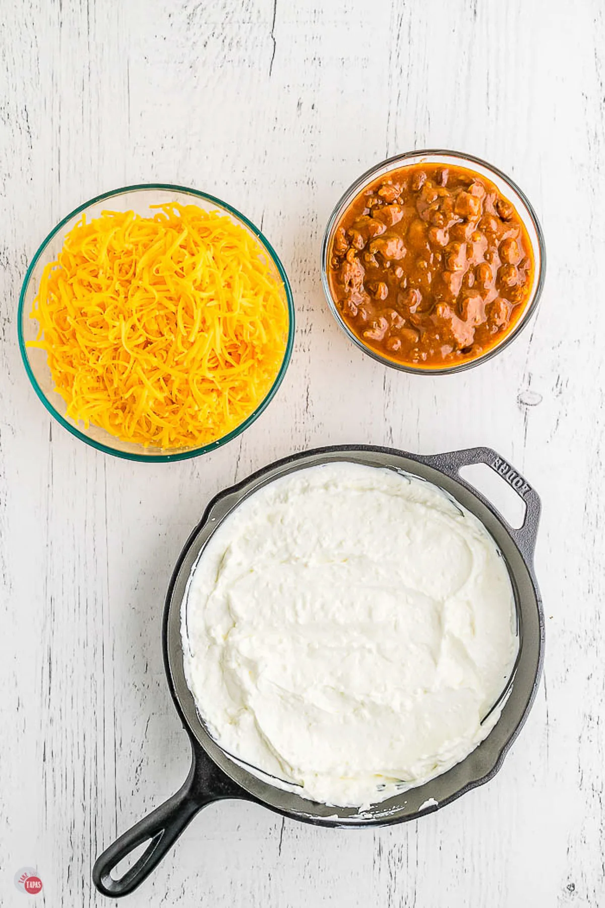 cream cheese spread into a skillet