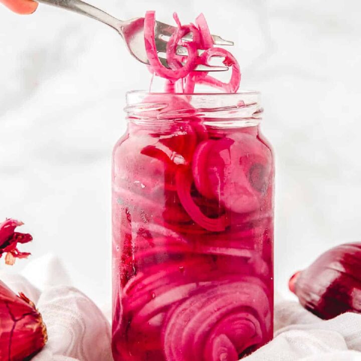 Quick-Pickled Red Onions - Never Not Hungry