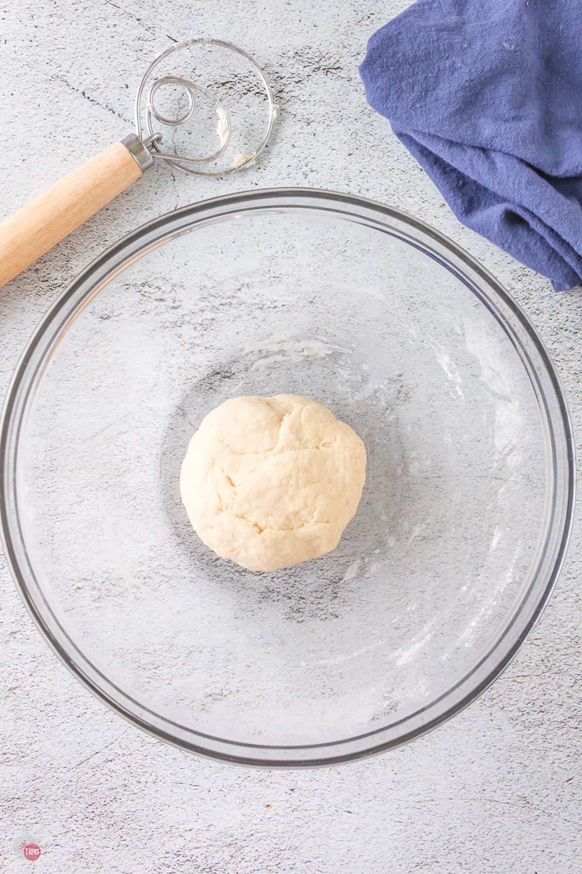 ball of dough in bowl