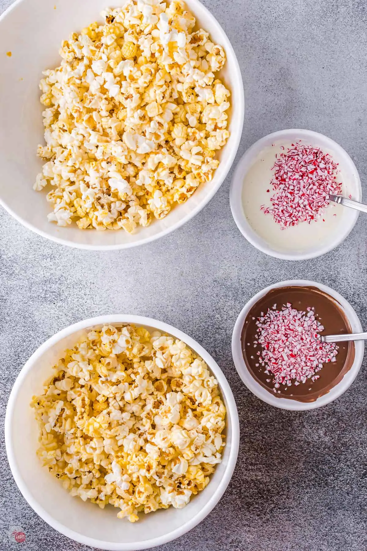 popcorn in bowls
