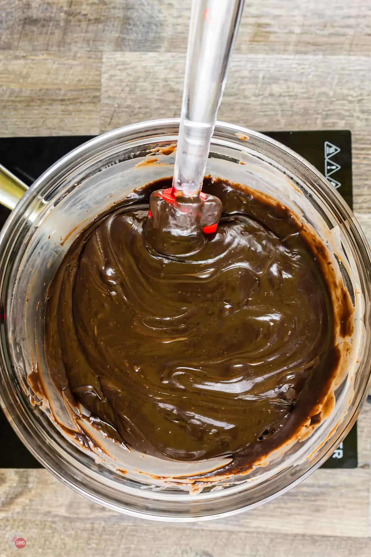melted chocolate in a bowl