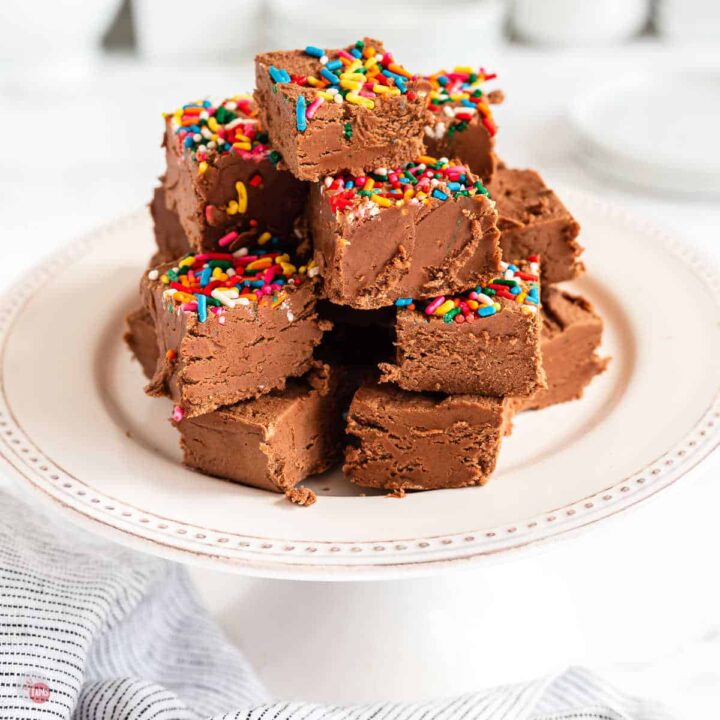 stack of fudge on a plate