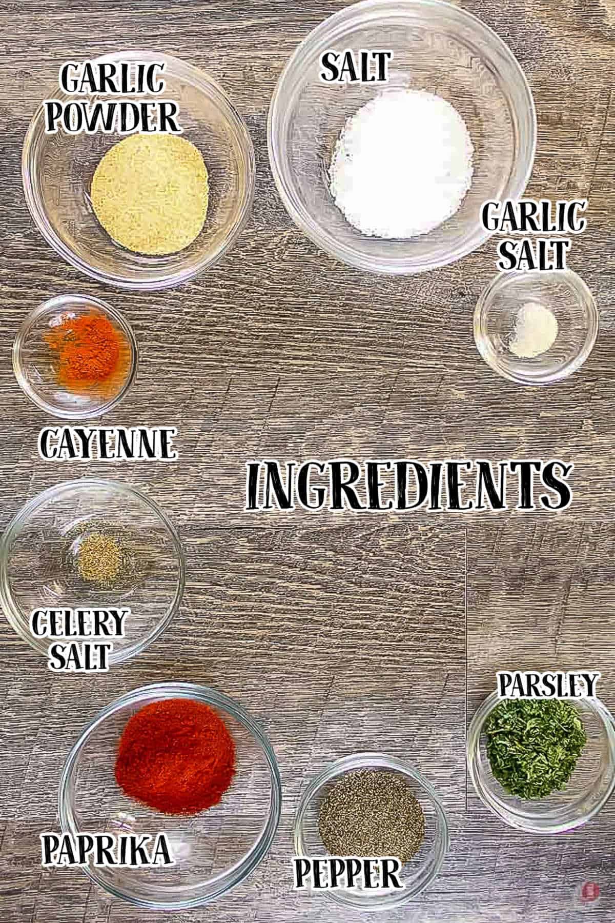 labeled picture of fry seasoning ingredients