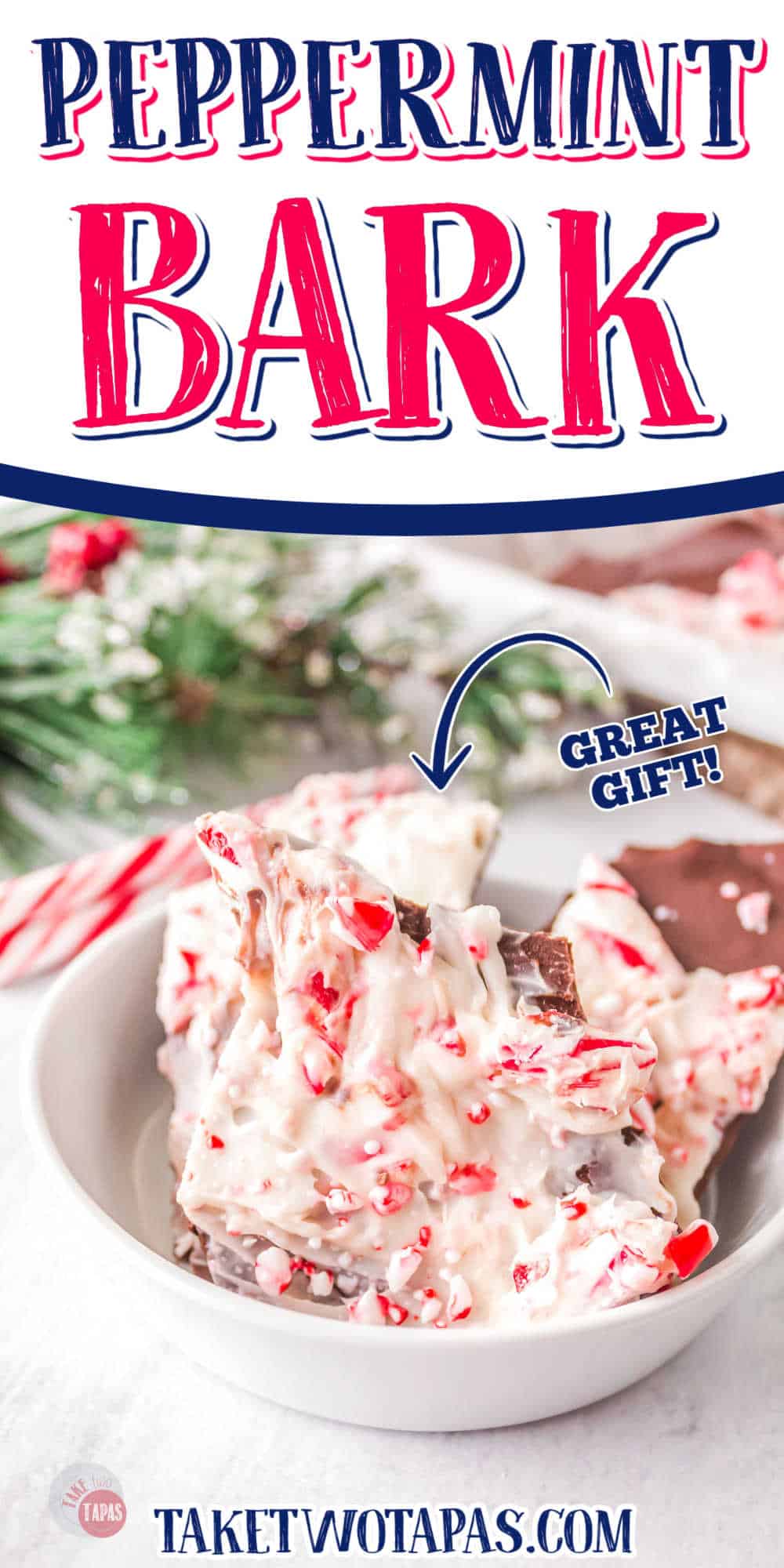 bowl of peppermint bark