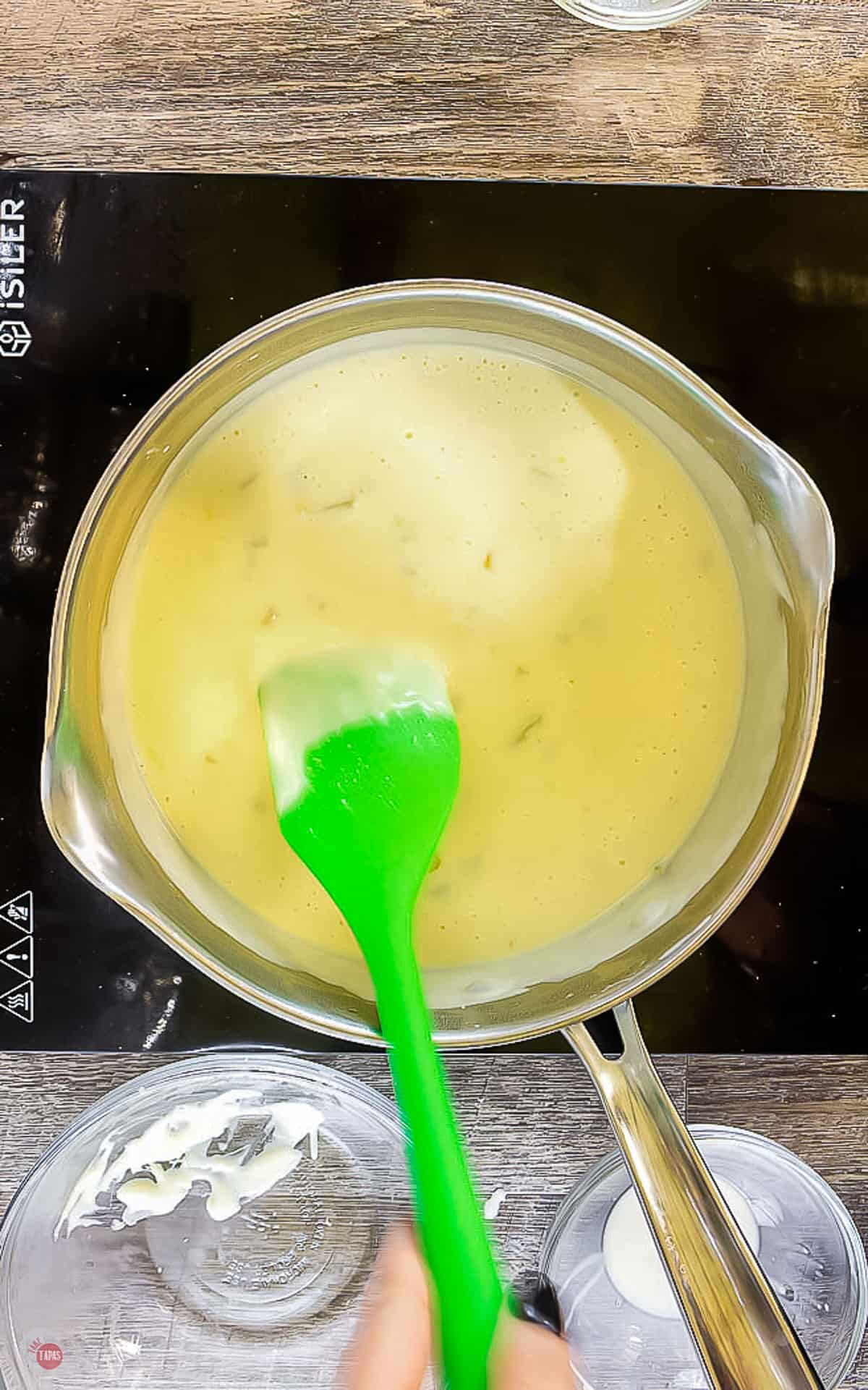 queso in a pan