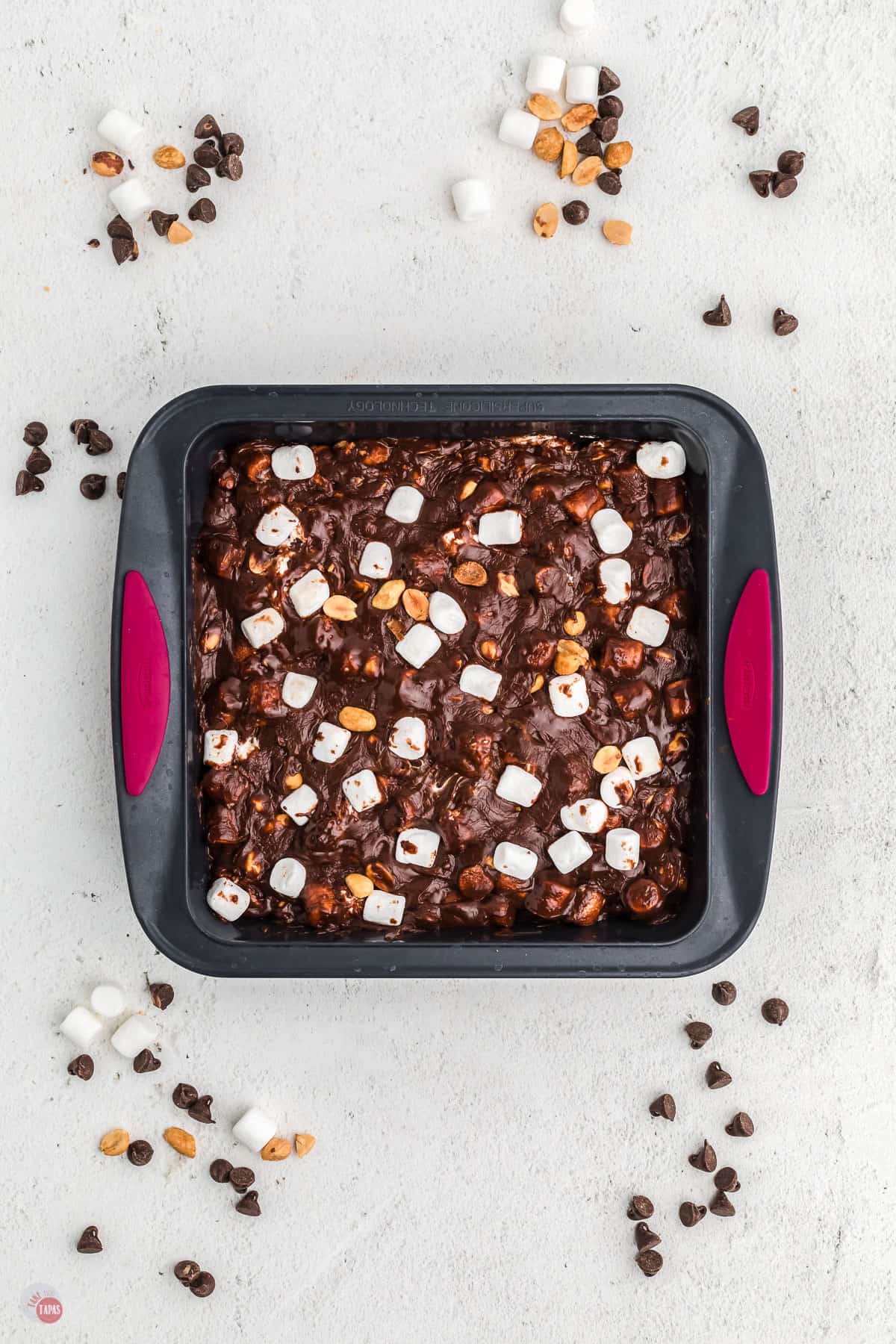 pan of rocky road fudge
