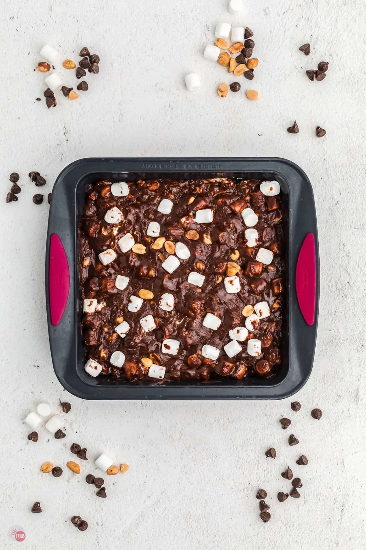 pan of rocky road fudge