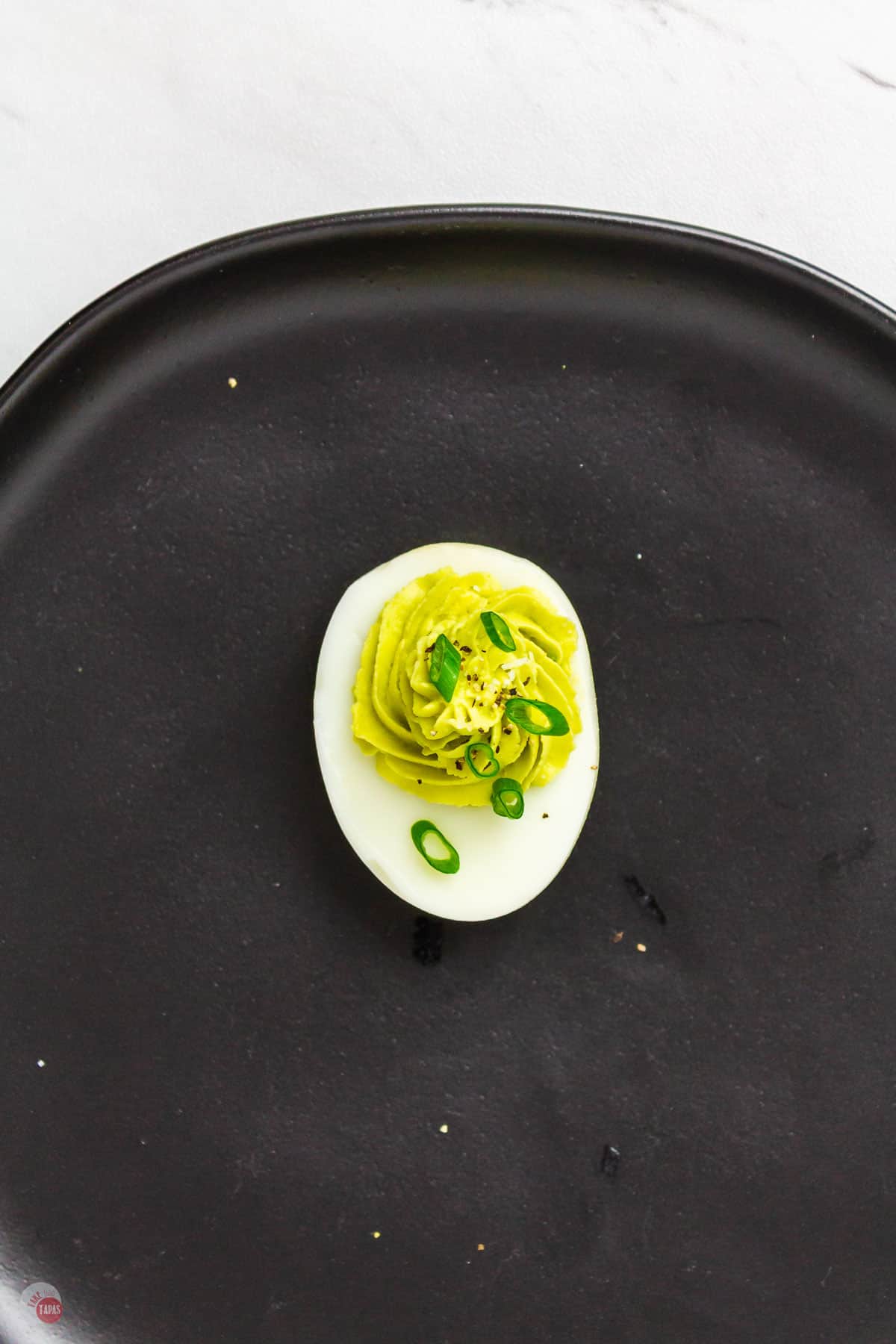 deviled egg on plate
