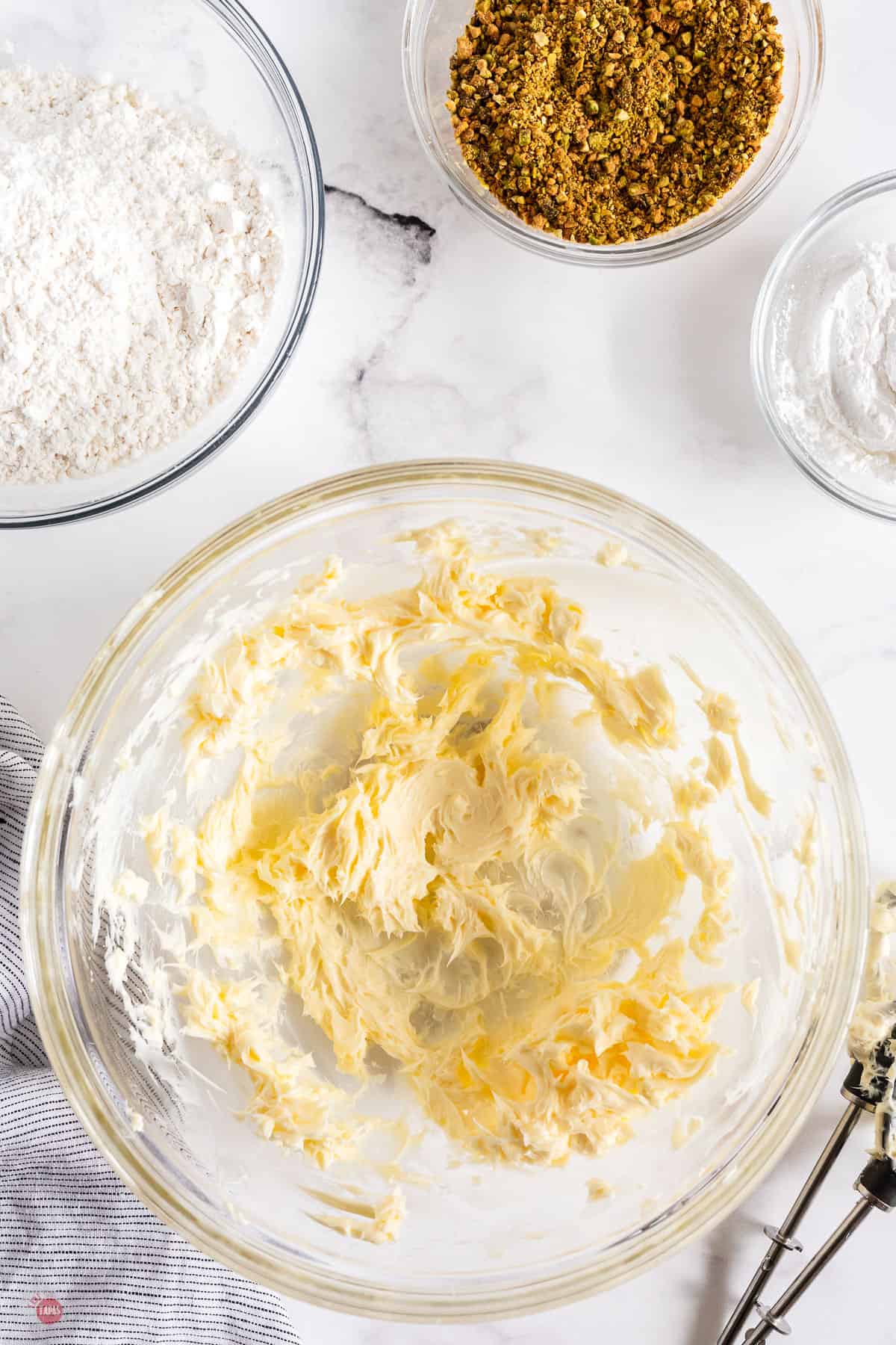 butter in a mixing bowl