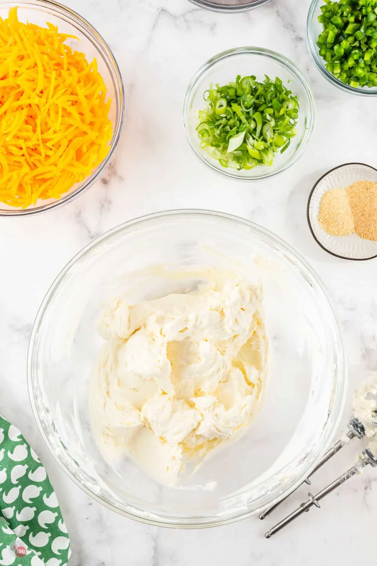 cream cheese in a bowl