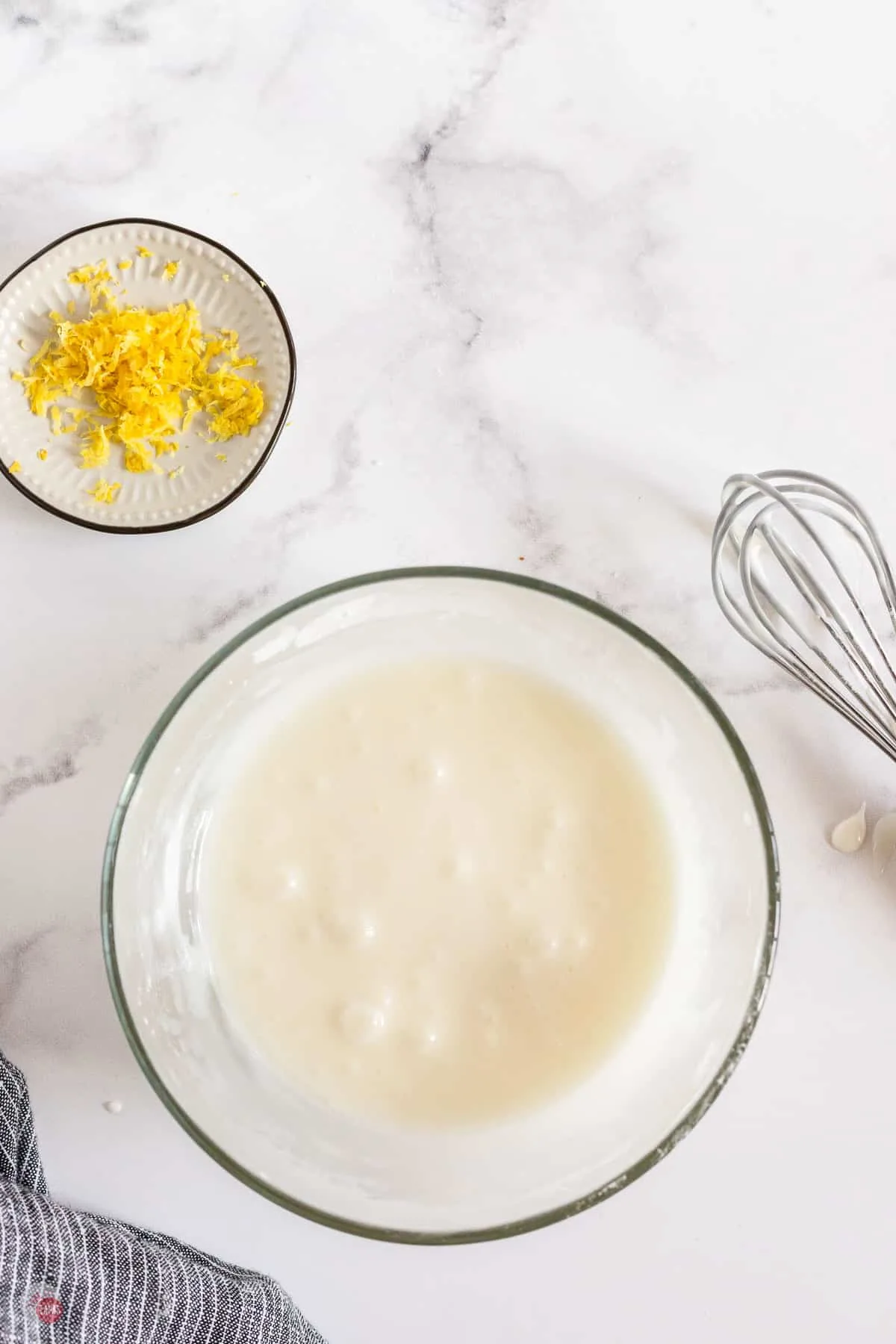 sugar glaze in a bowl