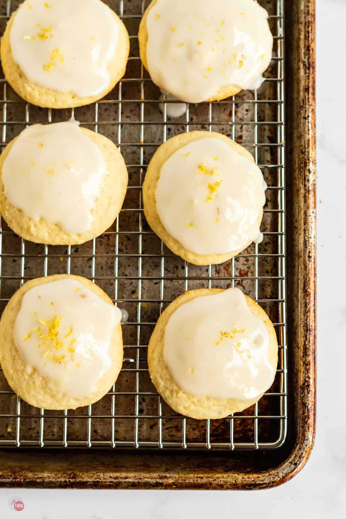 tray of lemon cookies