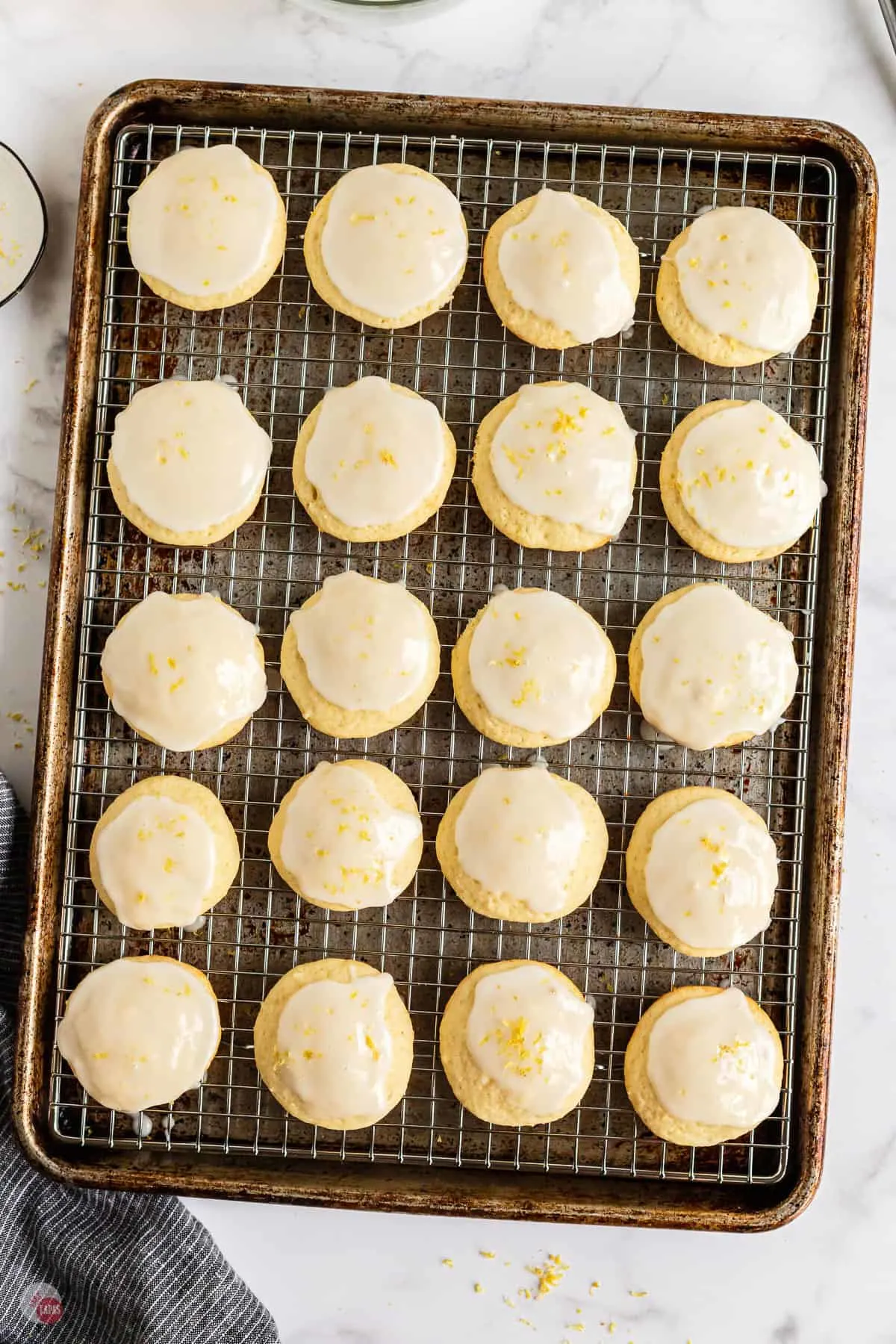 tray of iced cookies