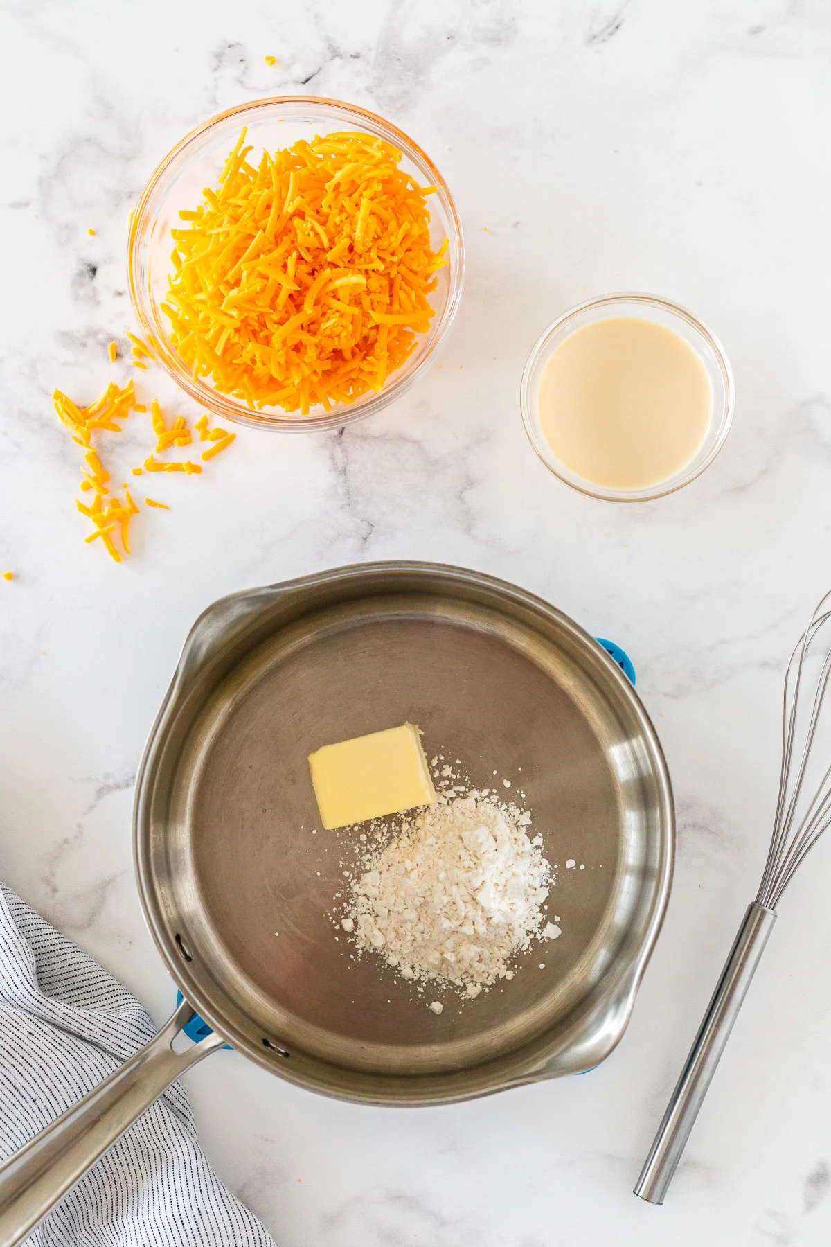 flour and butter in a pan