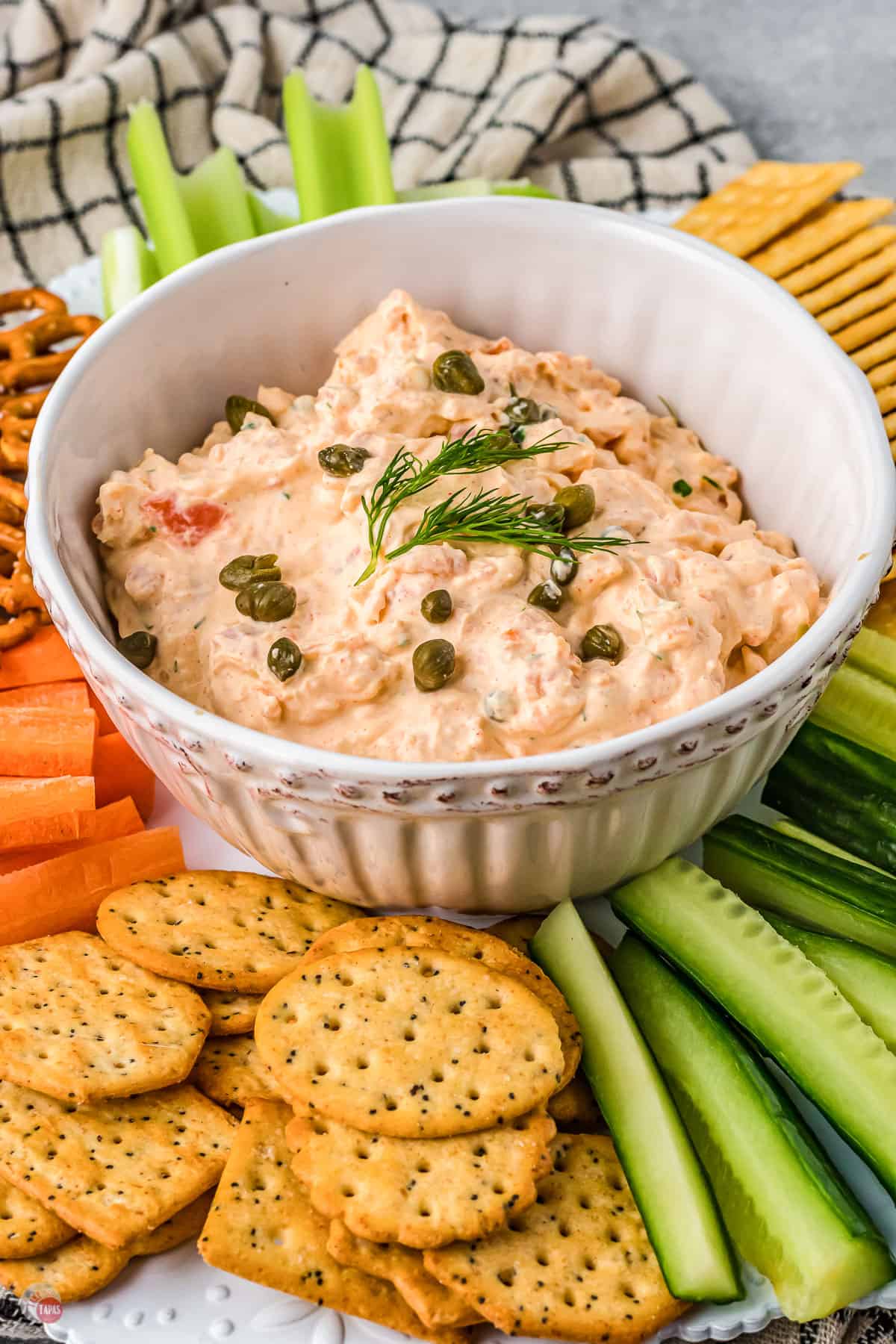 salmon dip in a bowl