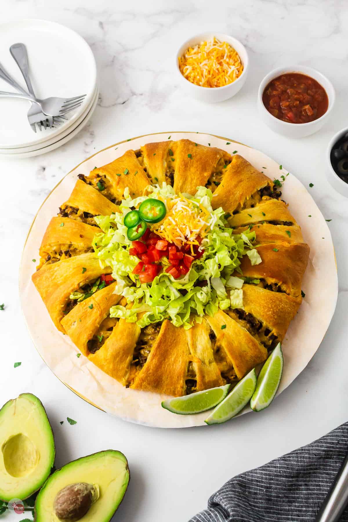 taco ring on a plate