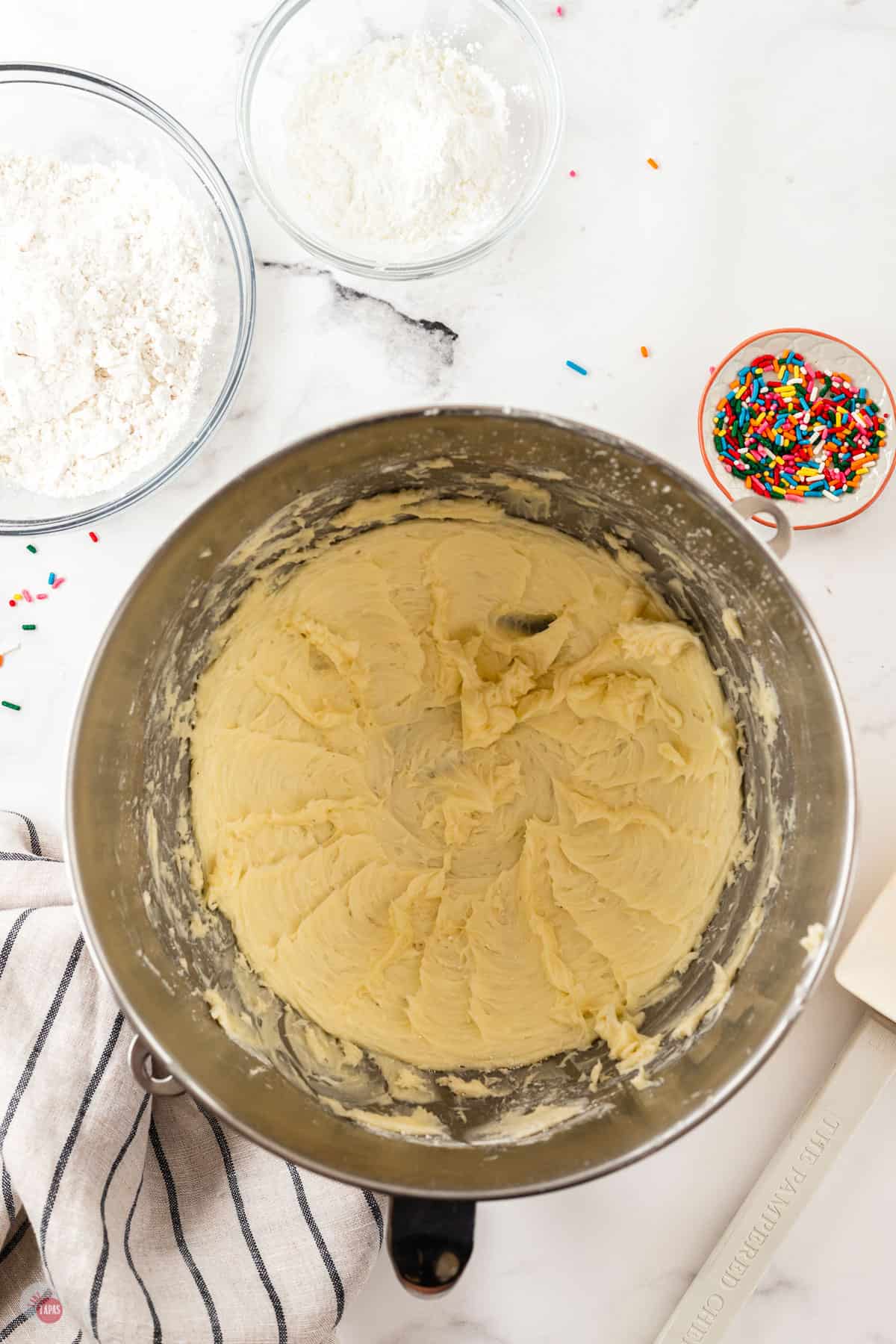 butter in a mixing bowl