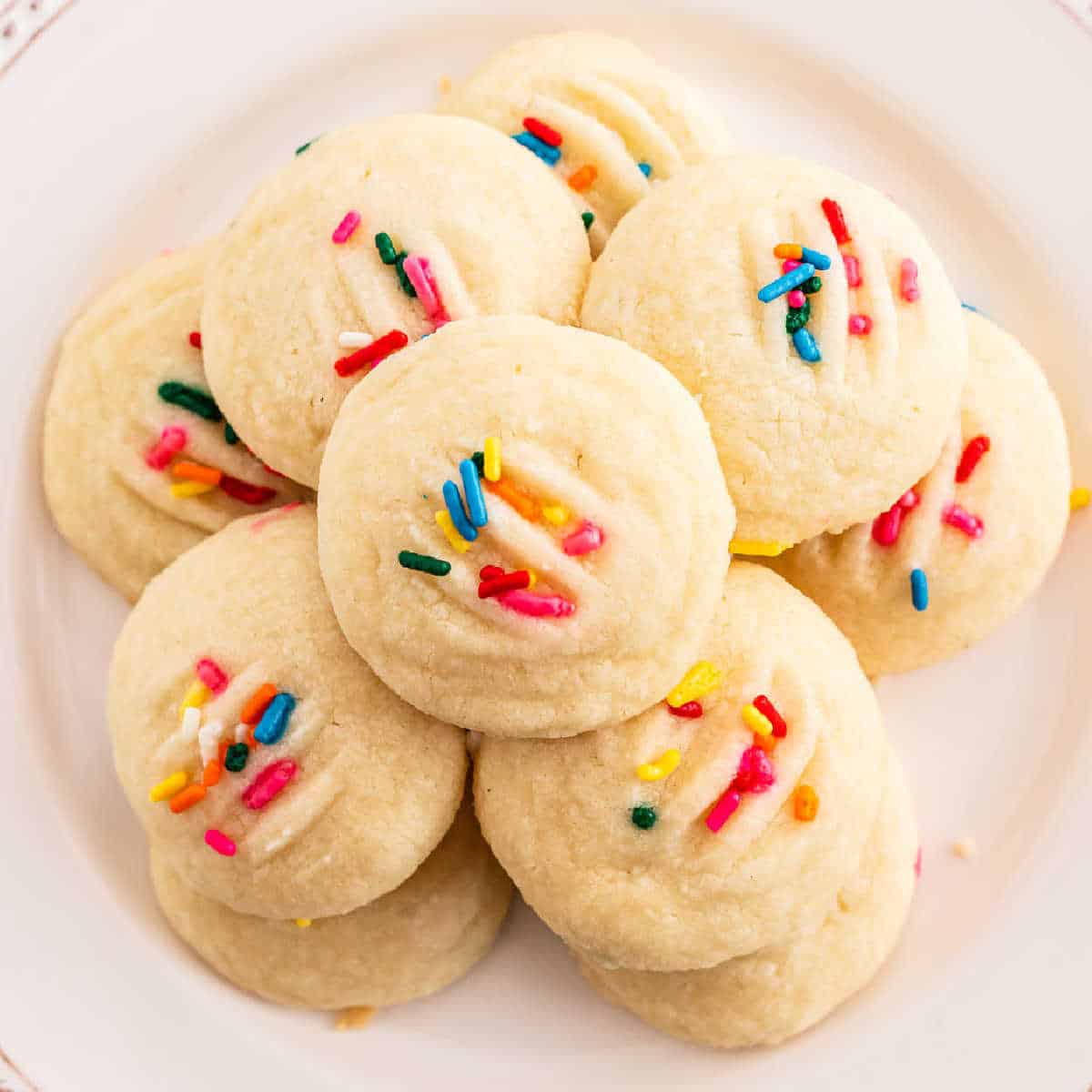 plate of shortbread cookies