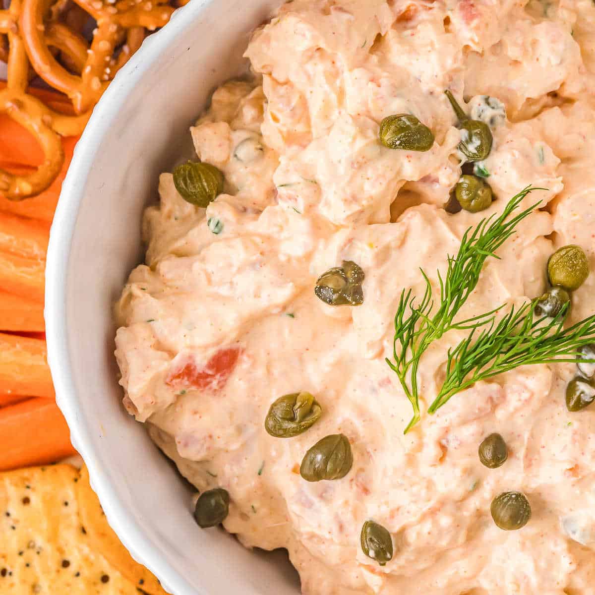 bowl of salmon dip