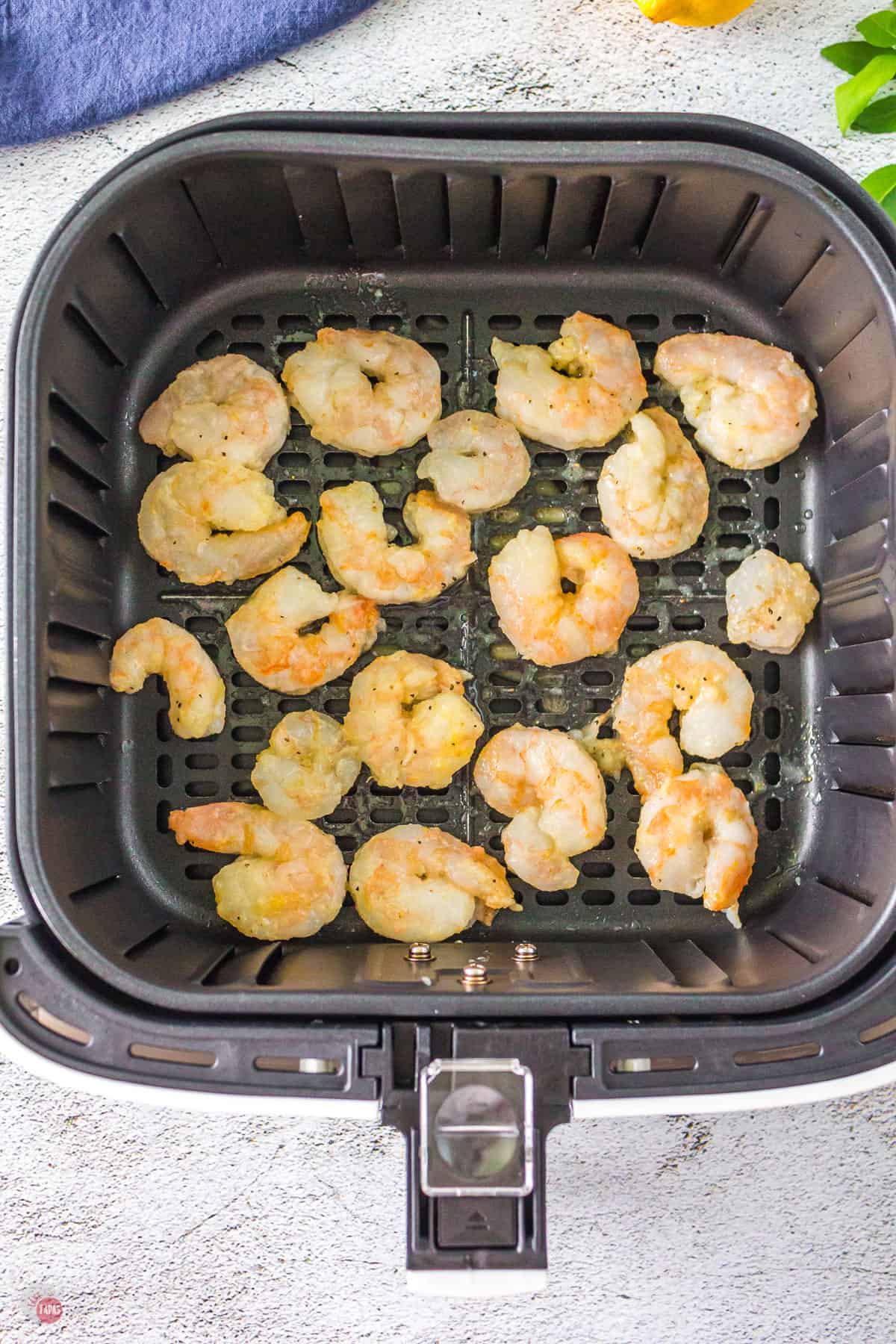 shrimp in air fryer basket