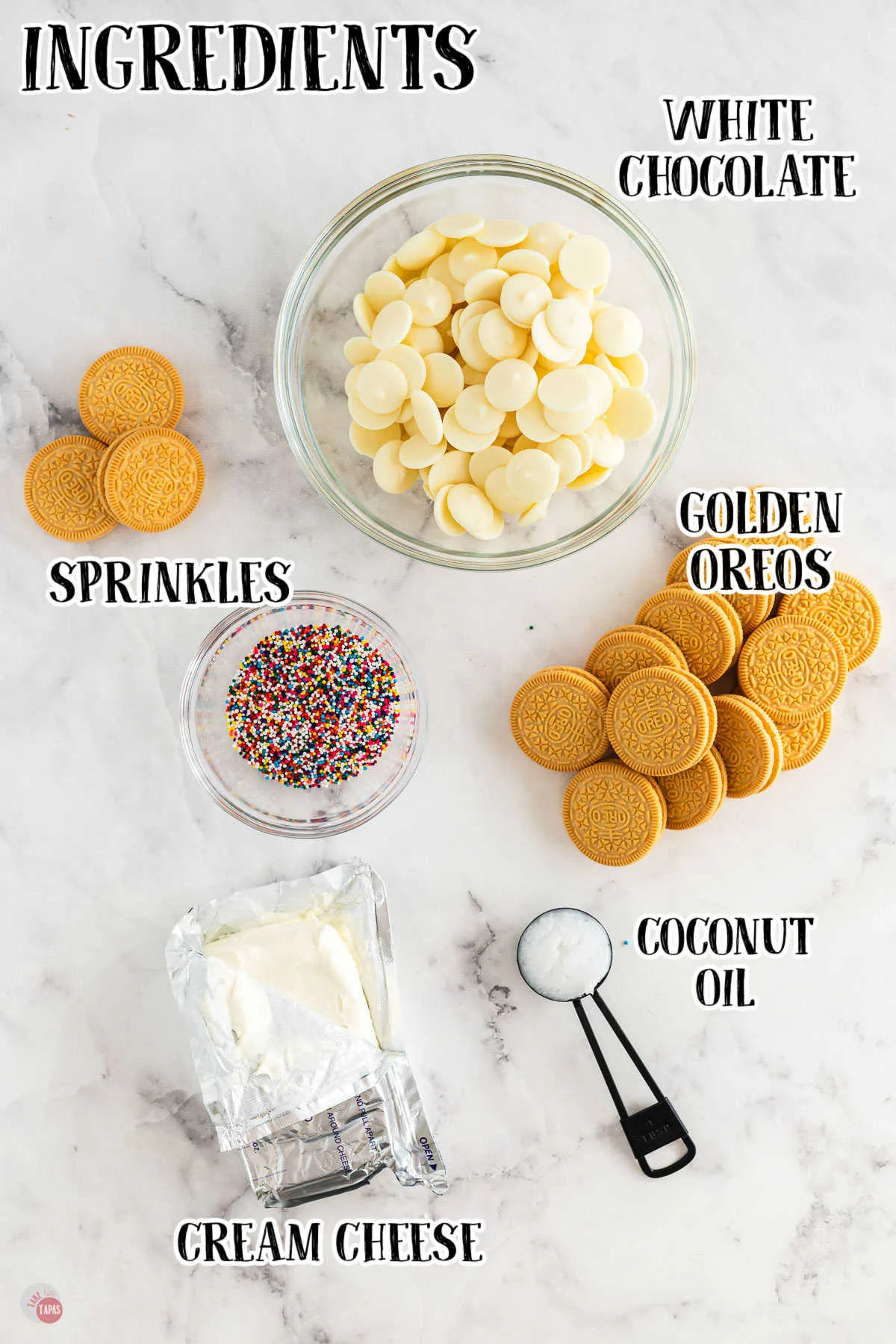 labeled picture of cookie truffle ingredients