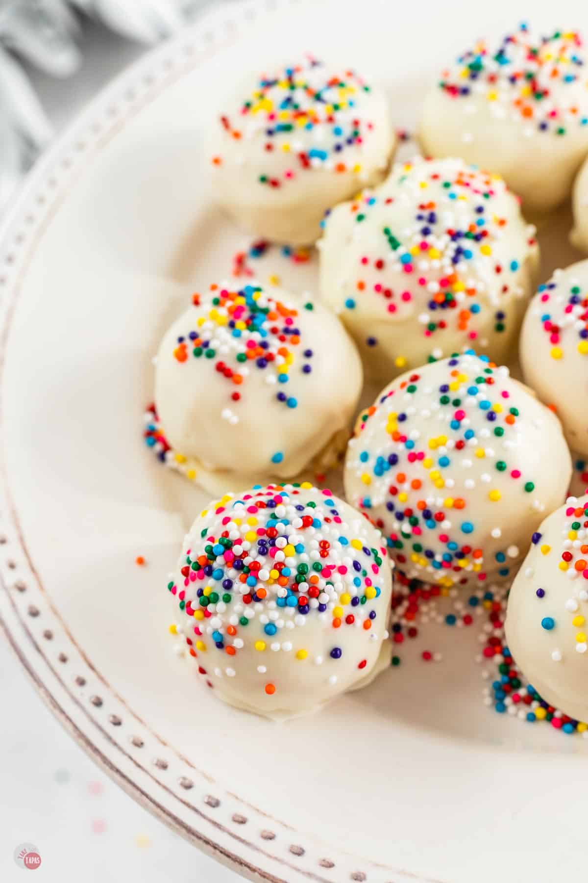 tray of cookie truffles