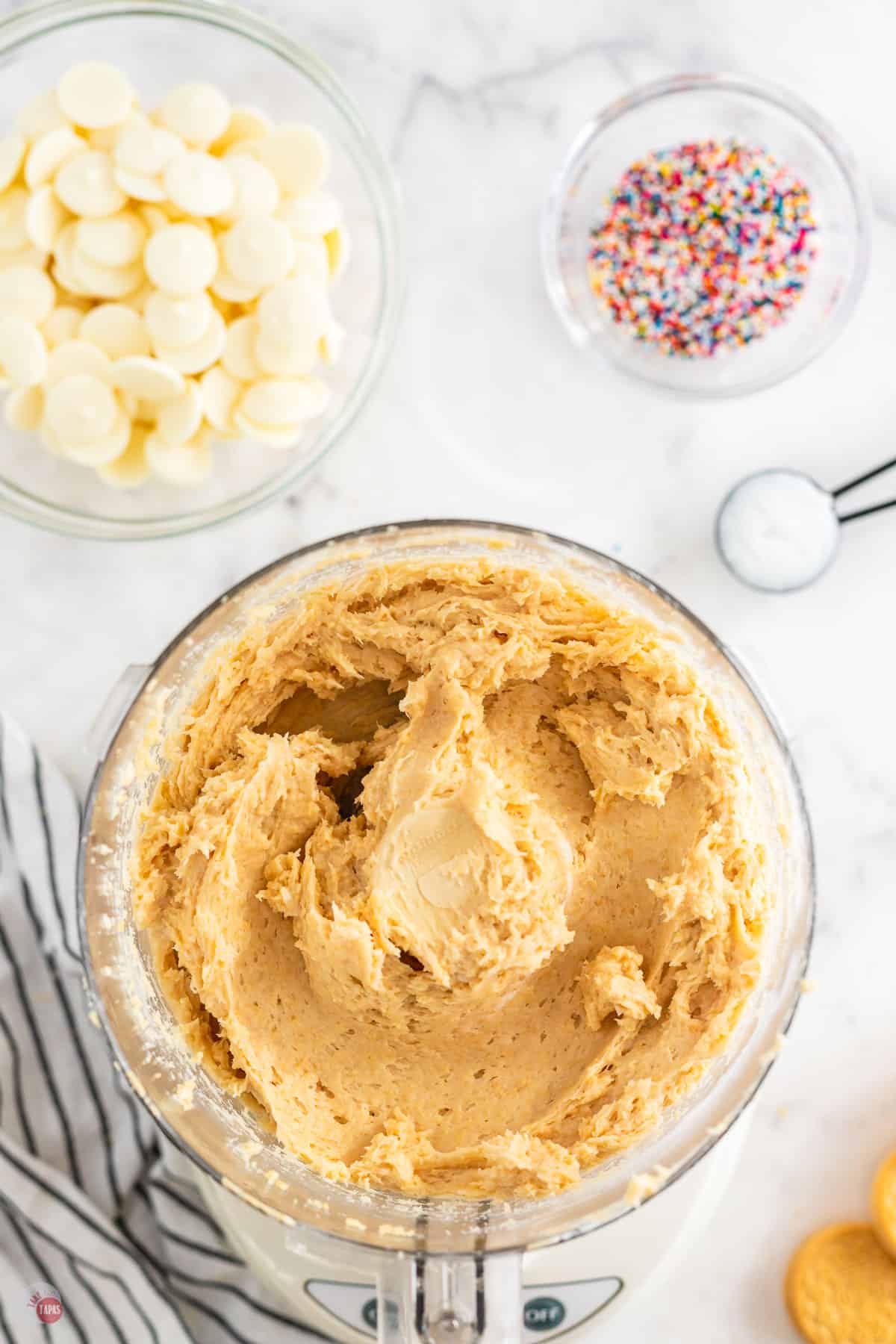 cookie truffle batter in a food processor