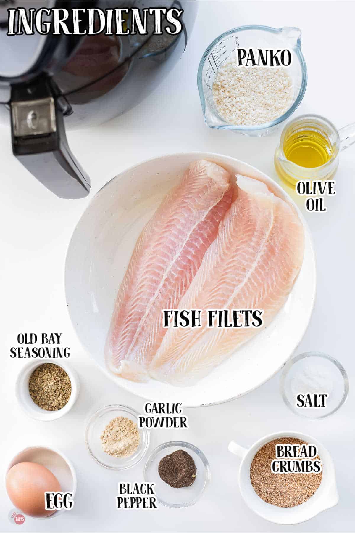 labeled picture of fish stick ingredients