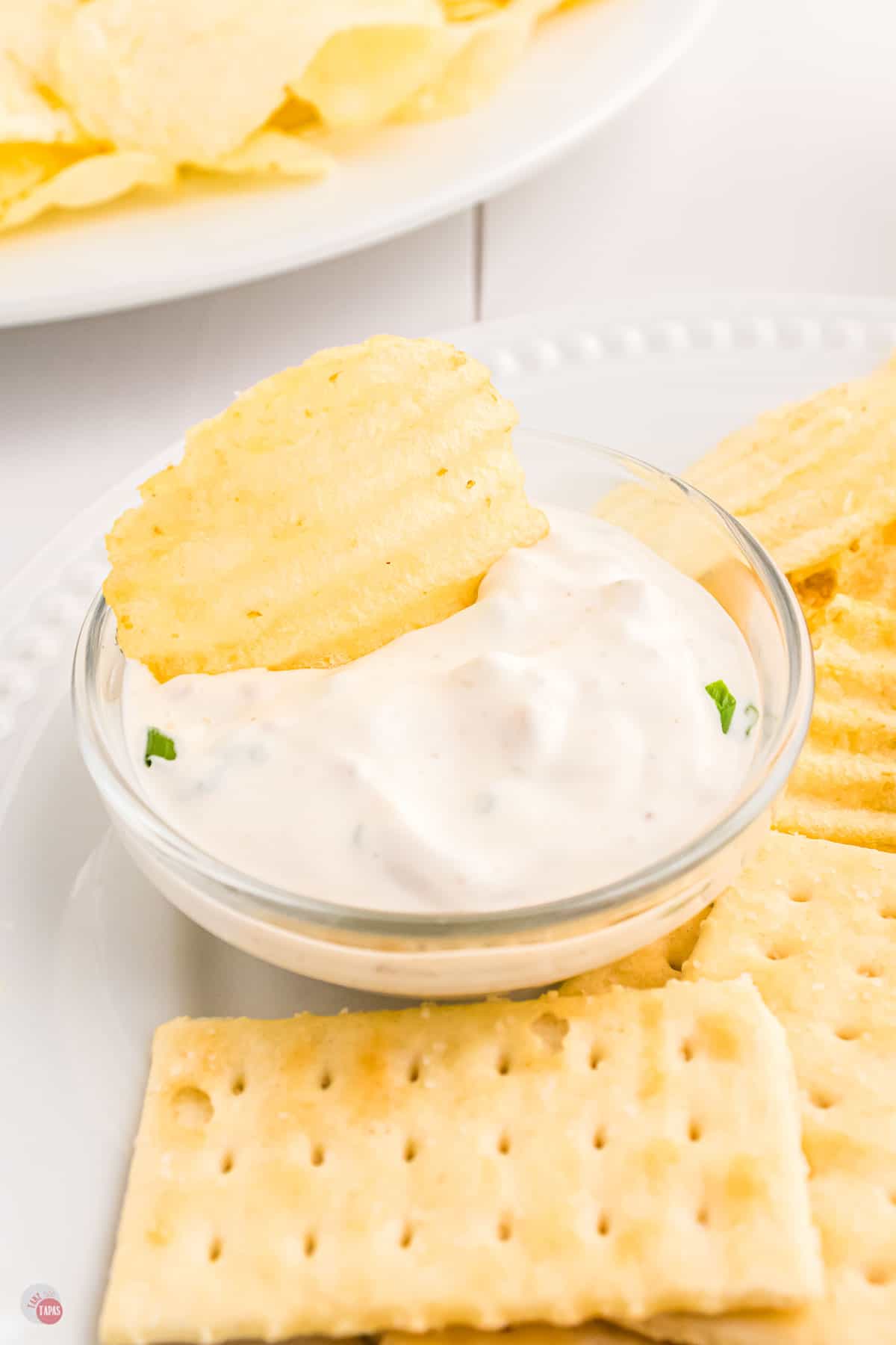 bowl of clam dip