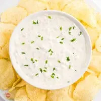 bowl of clam dip